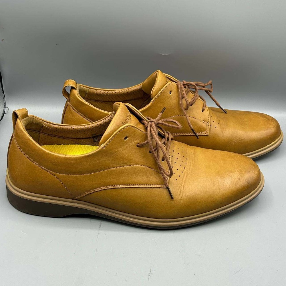 Amberjack The Original Derby Shoes Men Leather Honey Tan Brown Size 12